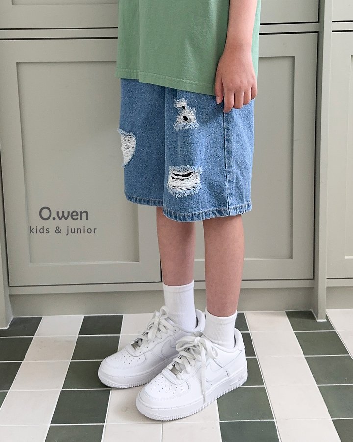 O Wen - Korean Children Fashion - #magicofchildhood - Summer Distressed Bermuda Shorts - 12