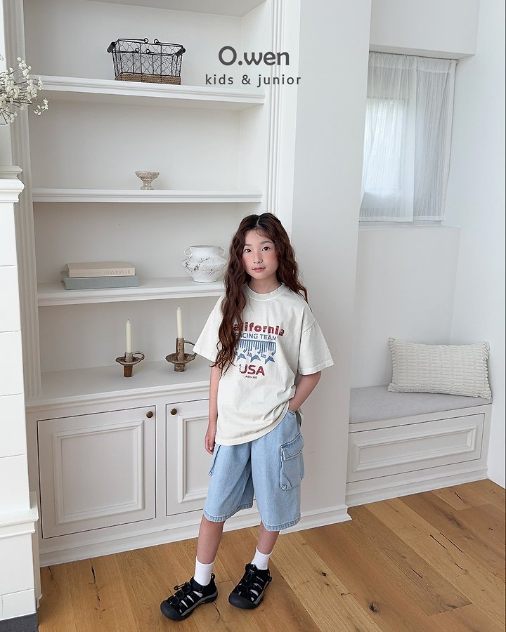 O Wen - Korean Children Fashion - #minifashionista - Pocket Bermuda Denim Shorts - 7