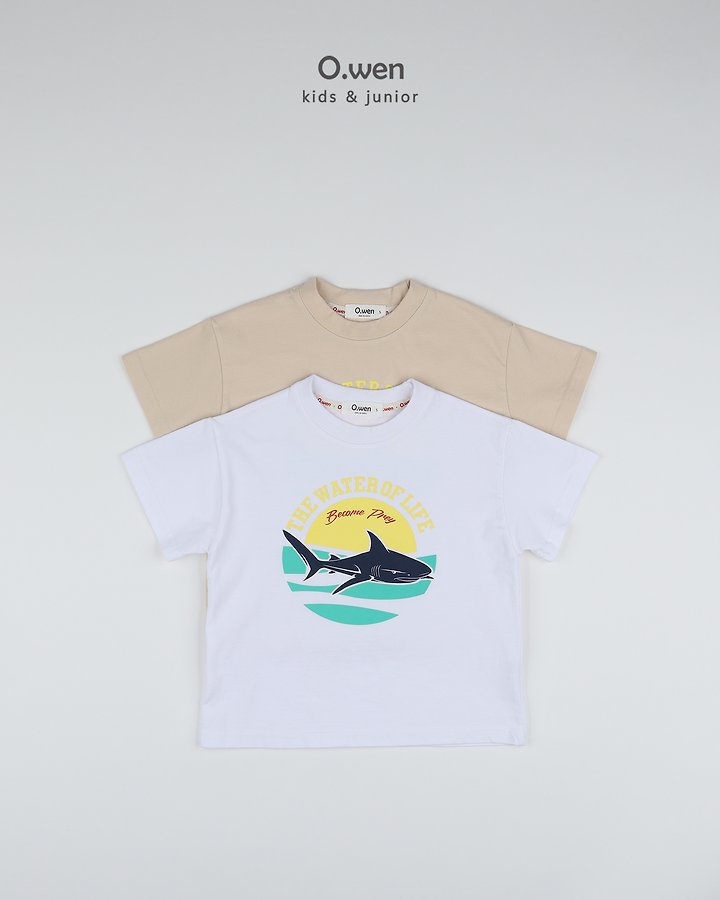 O Wen - Korean Children Fashion - #prettylittlegirls - Shark Short-Sleeve Tee
