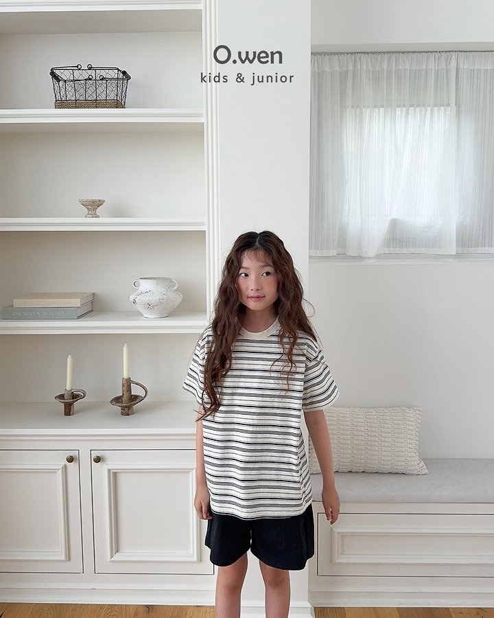 O Wen - Korean Children Fashion - #prettylittlegirls - May Stripe Short-Sleeve Tee - 12