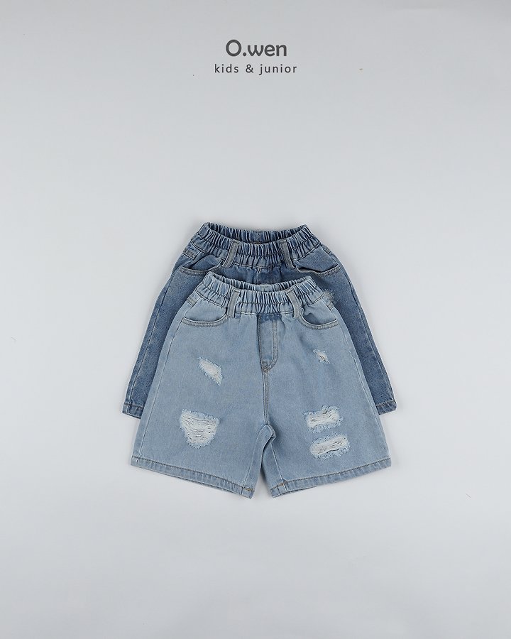O Wen - Korean Children Fashion - #stylishchildhood - Summer Distressed Bermuda Shorts