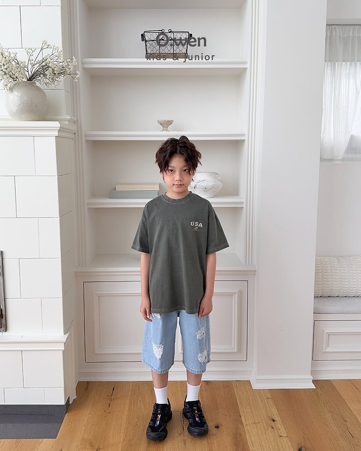 O Wen - Korean Children Fashion - #todddlerfashion - Pocket Bermuda Denim Shorts - 9