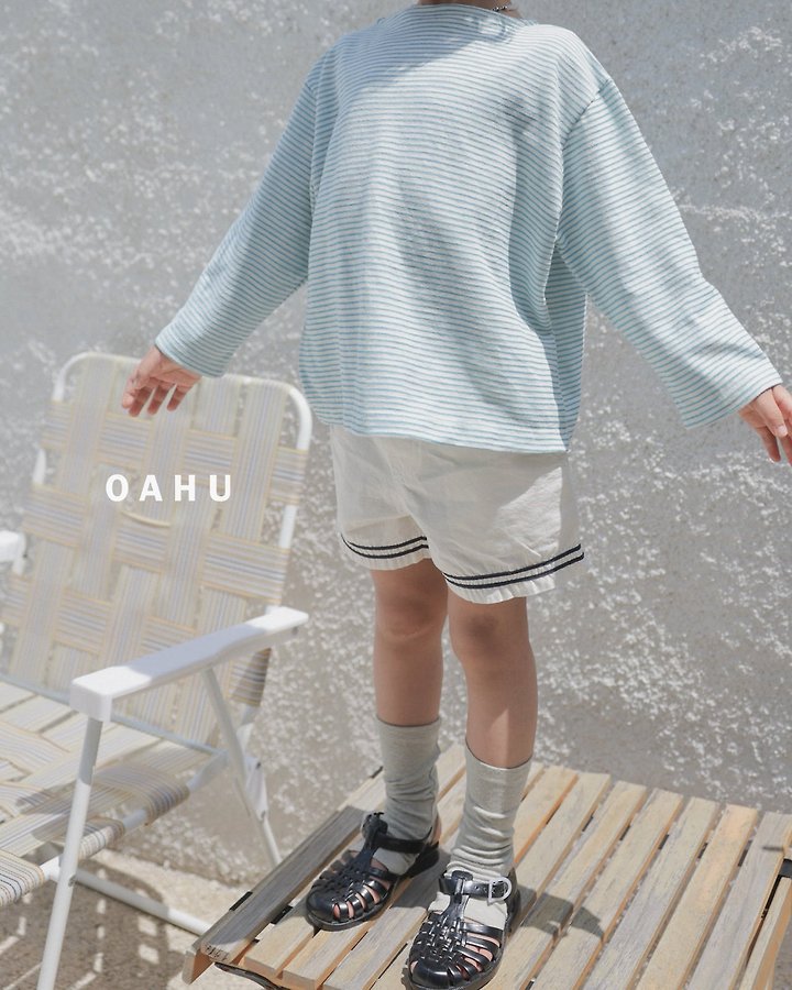 O'Ahu - Korean Children Fashion - #prettylittlegirls - Summer Boat Neck Tee - 4