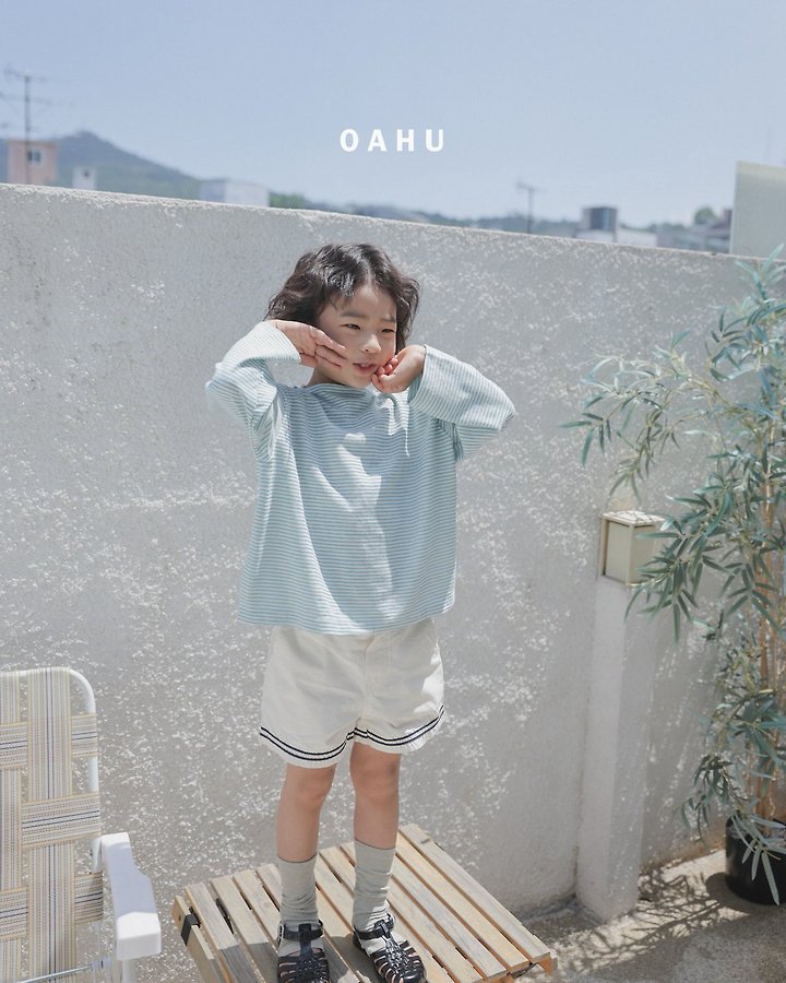 O'Ahu - Korean Children Fashion - #childofig - Summer Boat Neck Tee - 5