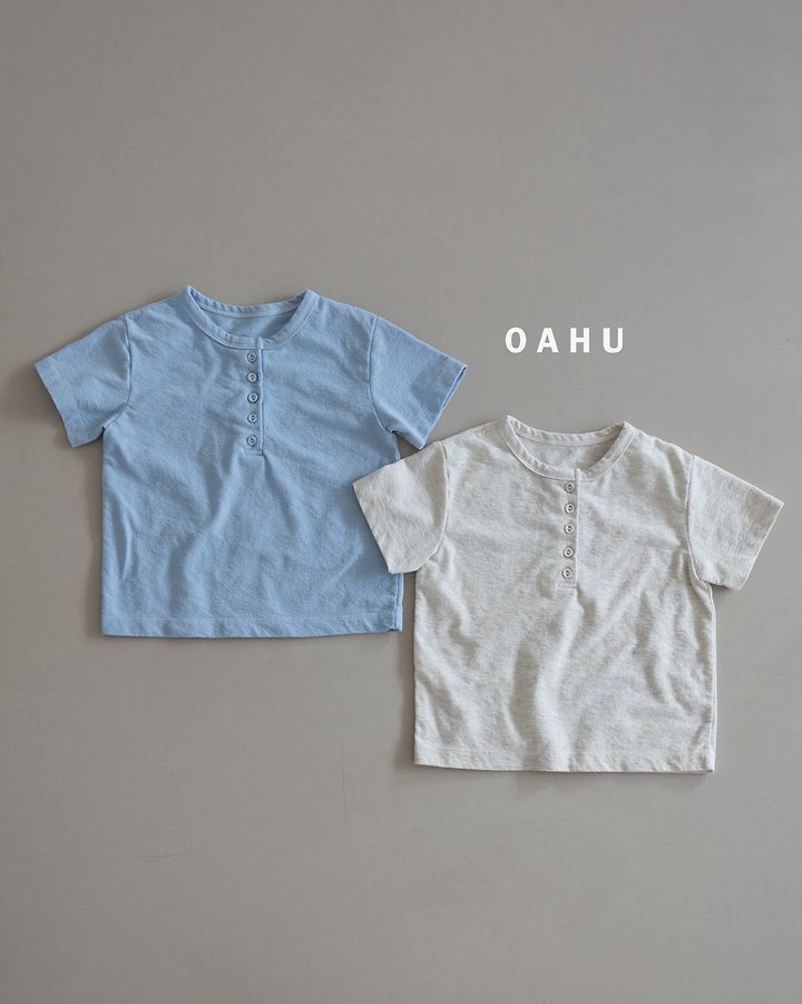 O'Ahu - Korean Children Fashion - #childrensboutique - Henley Neck Tee