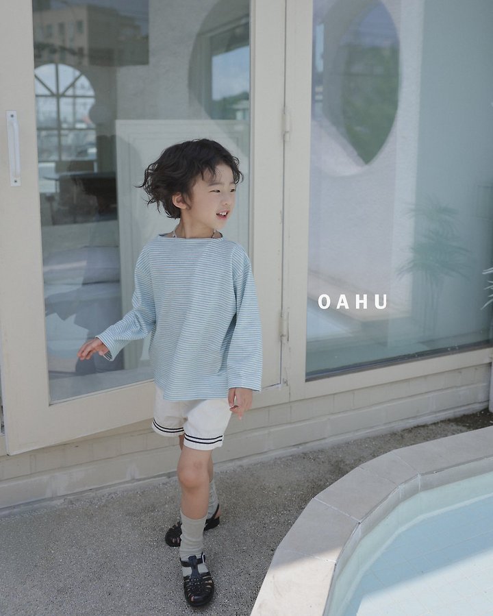 O'Ahu - Korean Children Fashion - #discoveringself - Summer Boat Neck Tee - 8