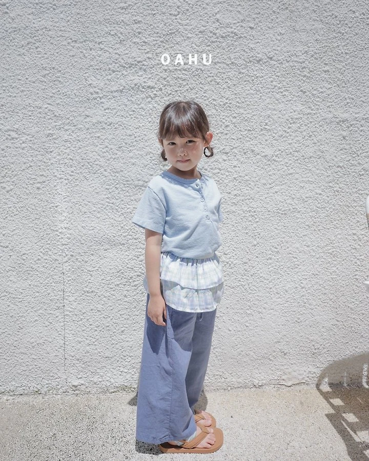 O'Ahu - Korean Children Fashion - #discoveringself - Henley Neck Tee - 3