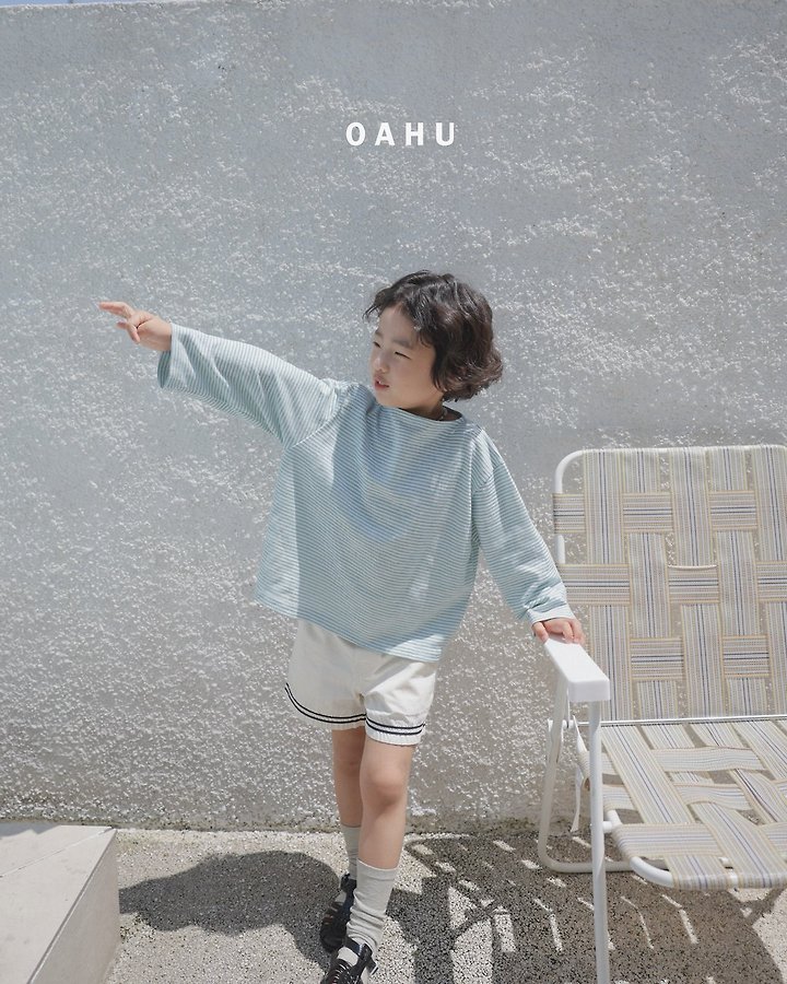 O'Ahu - Korean Children Fashion - #fashionkids - Summer Boat Neck Tee - 9