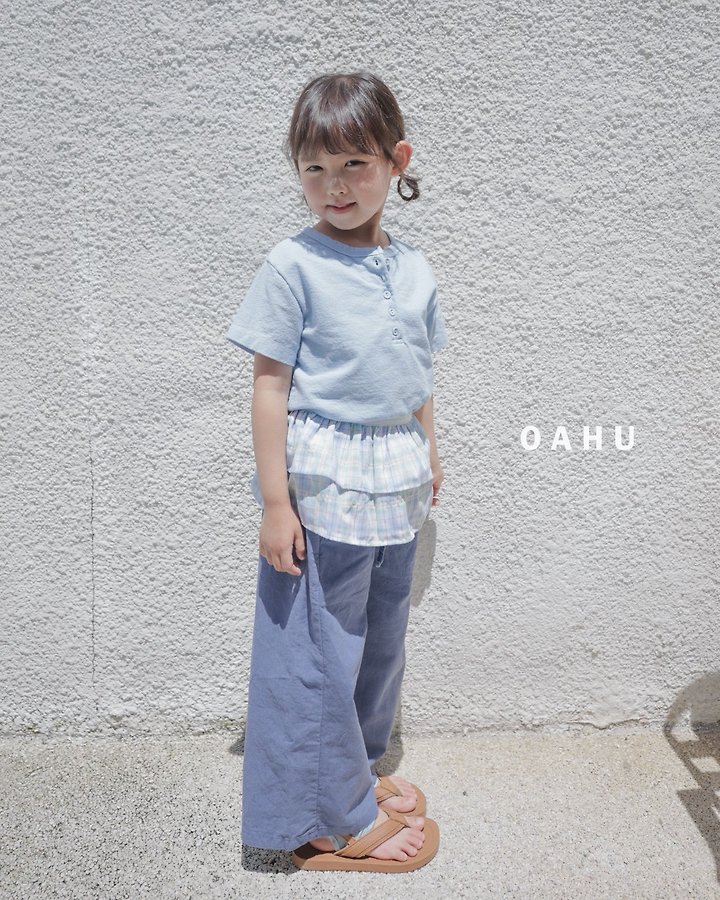 O'Ahu - Korean Children Fashion - #discoveringself - Henley Neck Tee - 4