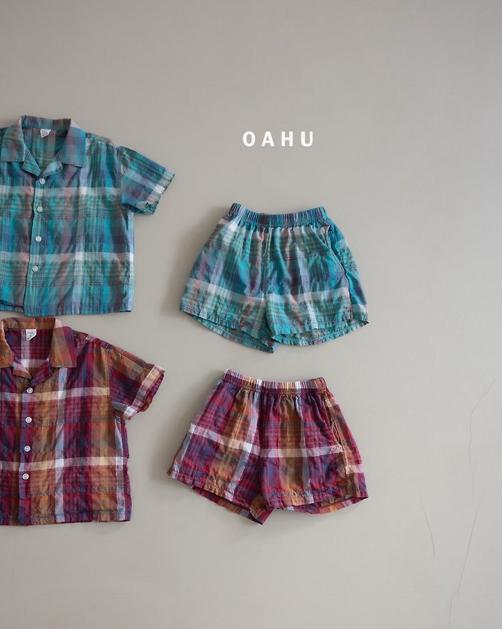 O'Ahu - Korean Children Fashion - #kidsshorts - Beams Check Shorts