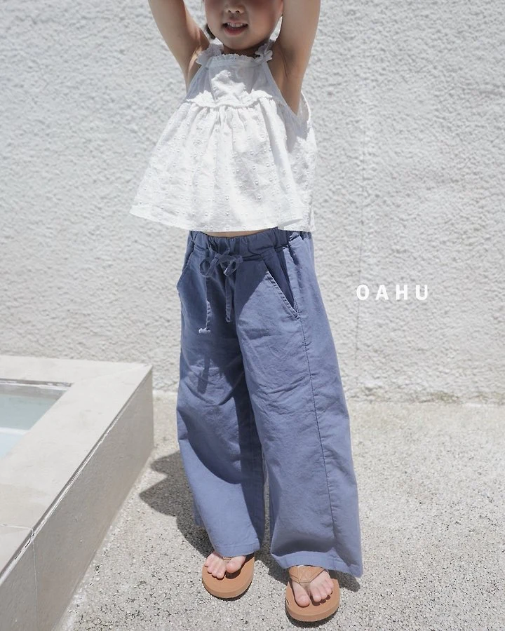 O'Ahu - Korean Children Fashion - #kidsstore - Woody Pigment Linen Pants - 8