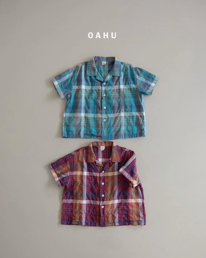 O'Ahu - Korean Children Fashion - #kidsstore - Beams Check Shirt