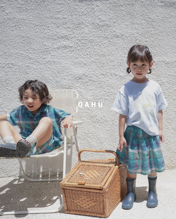 O'Ahu - Korean Children Fashion - #kidsstore - Beams Check Skirt - 4