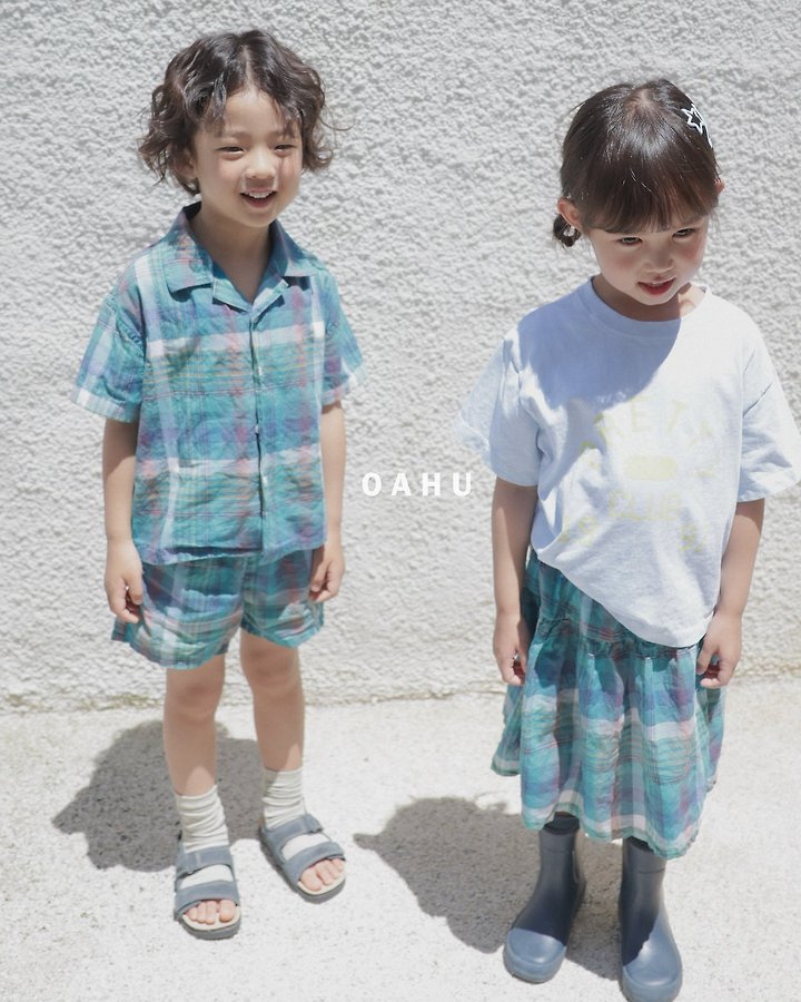 O'Ahu - Korean Children Fashion - #magicofchildhood - Beams Check Skirt - 7