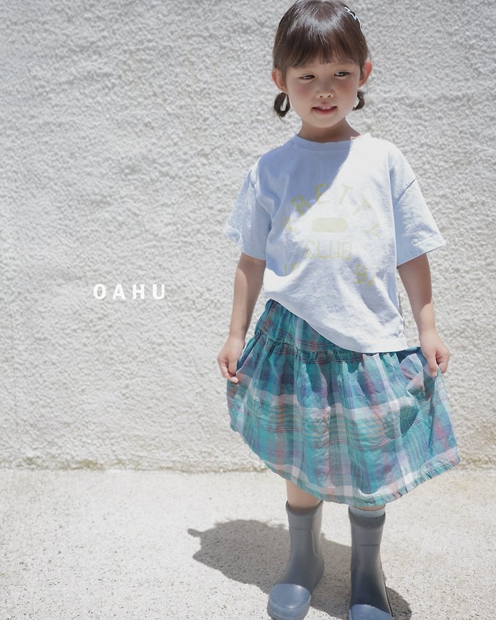 O'Ahu - Korean Children Fashion - #todddlerfashion - Beams Check Skirt - 10