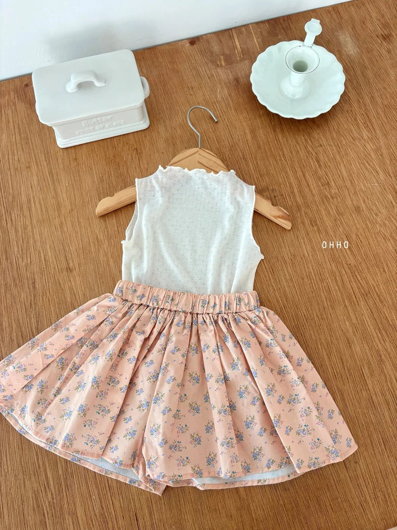 Ohho - Korean Children Fashion - #childofig - Eyelet Sleeveless Tee - 12