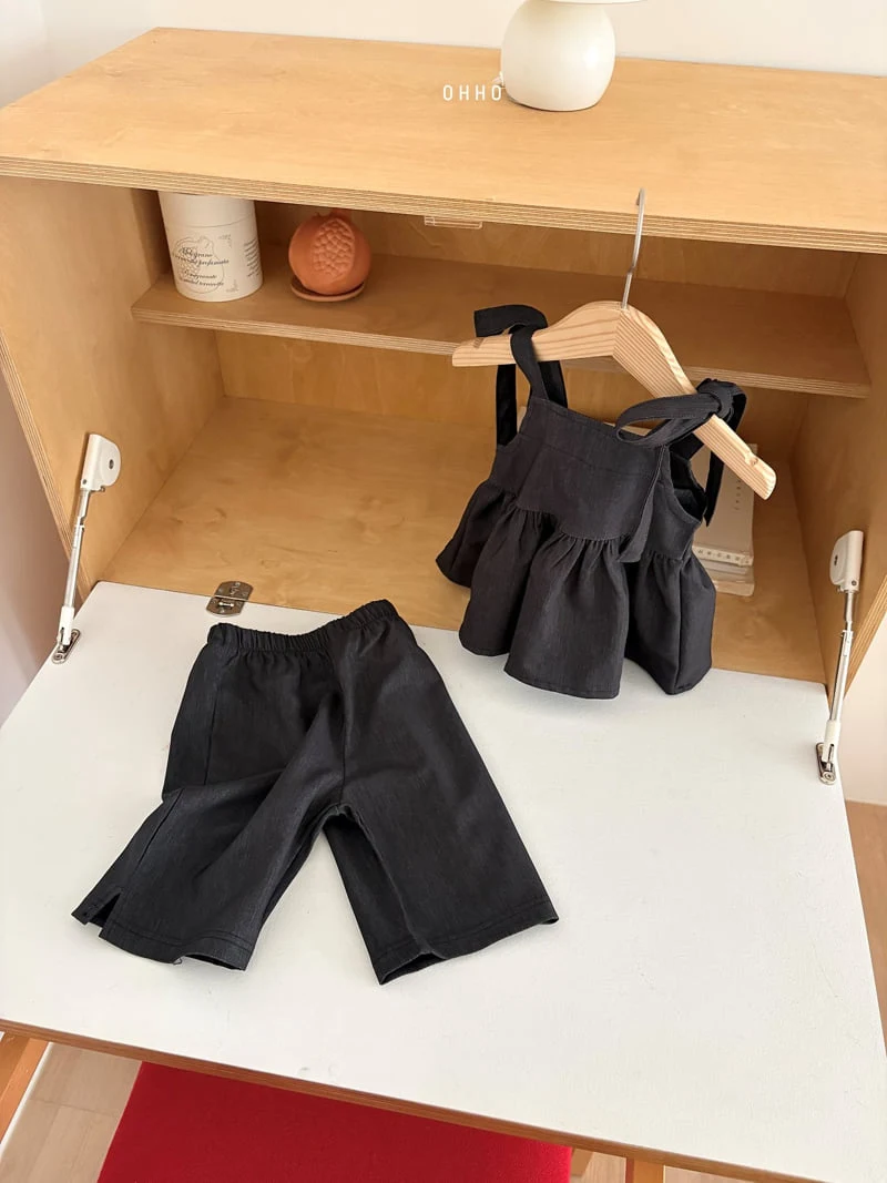 Ohho - Korean Children Fashion - #childrensboutique - Soft Denim Capri Pants - 3