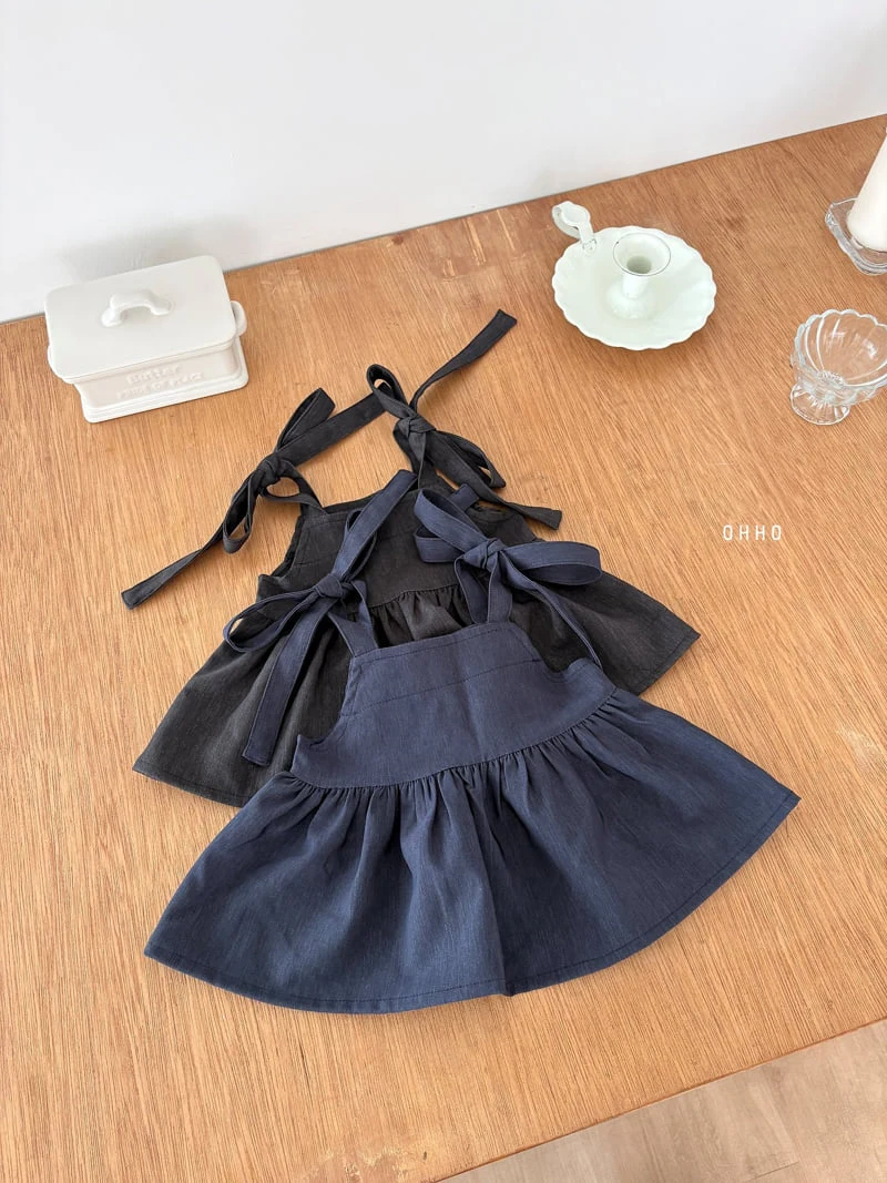 Ohho - Korean Children Fashion - #discoveringself - Soft Denim Strap Blouse - 9