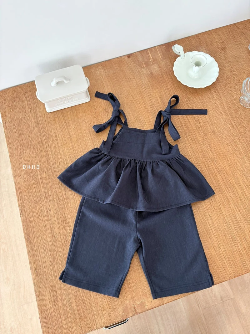 Ohho - Korean Children Fashion - #kidsstore - Soft Denim Strap Blouse - 12