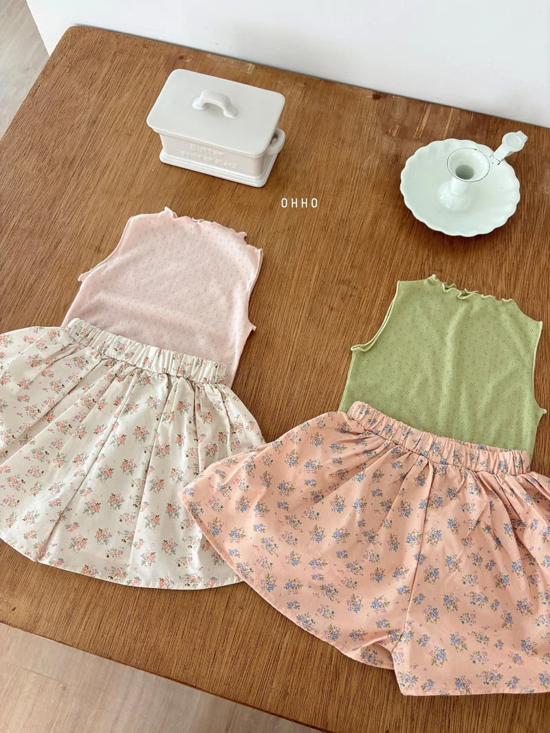 Ohho - Korean Children Fashion - #minifashionista - Eyelet Sleeveless Tee - 9
