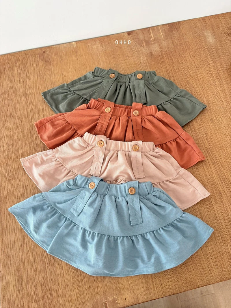 Ohho - Korean Children Fashion - #prettylittlegirls - Forest Shirring Strap Skirt