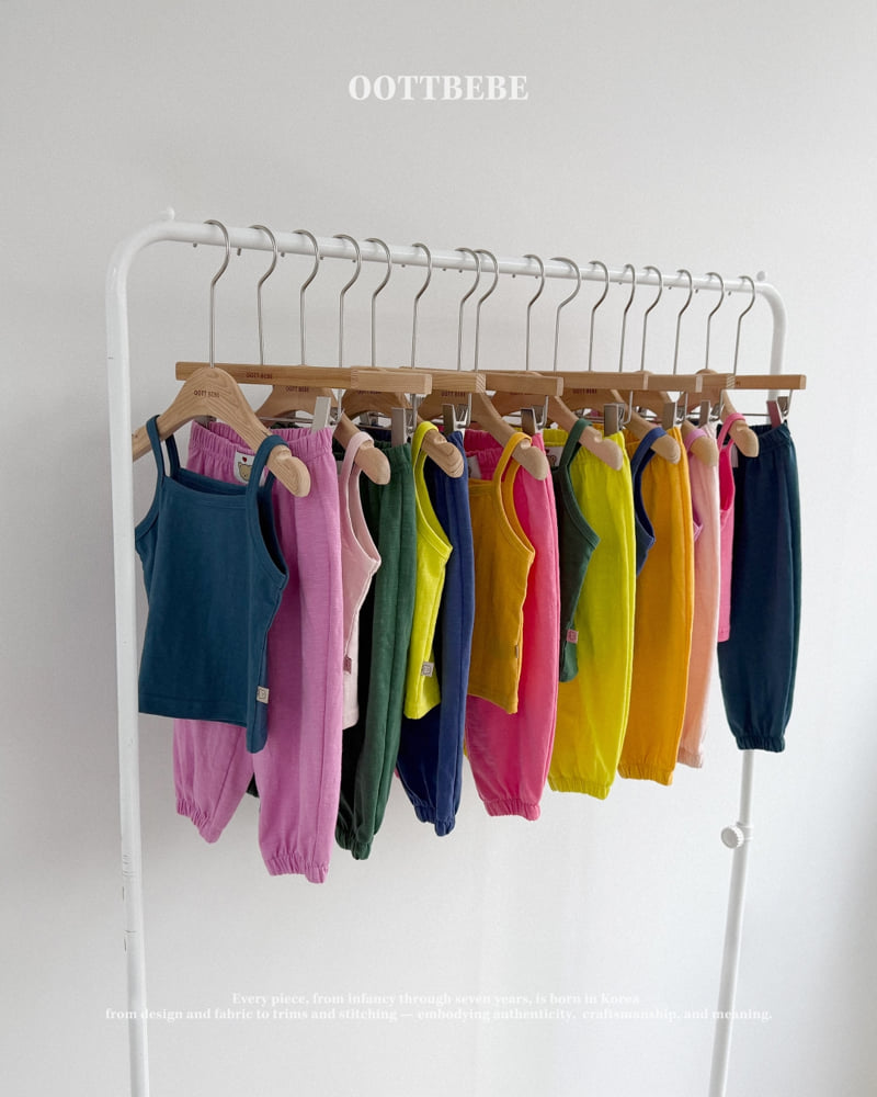 Oott Bebe - Korean Baby Fashion - #babyfashion - Sleeveless Pants Set