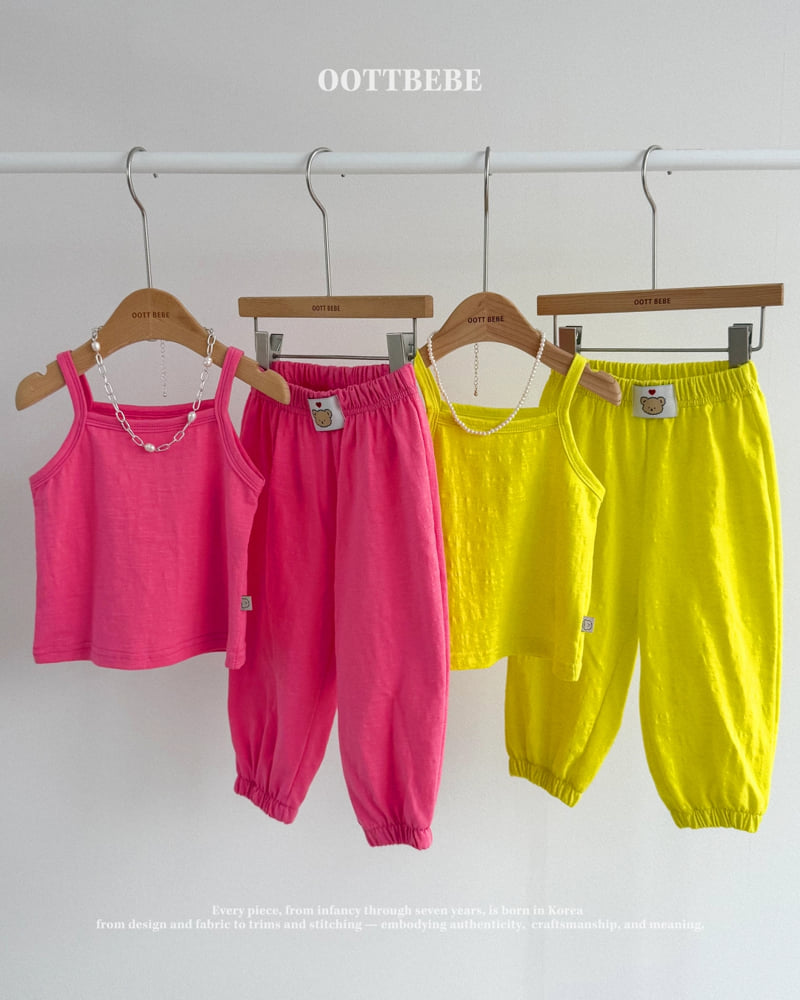 Oott Bebe - Korean Baby Fashion - #babygirlfashion - Sleeveless Pants Set - 3