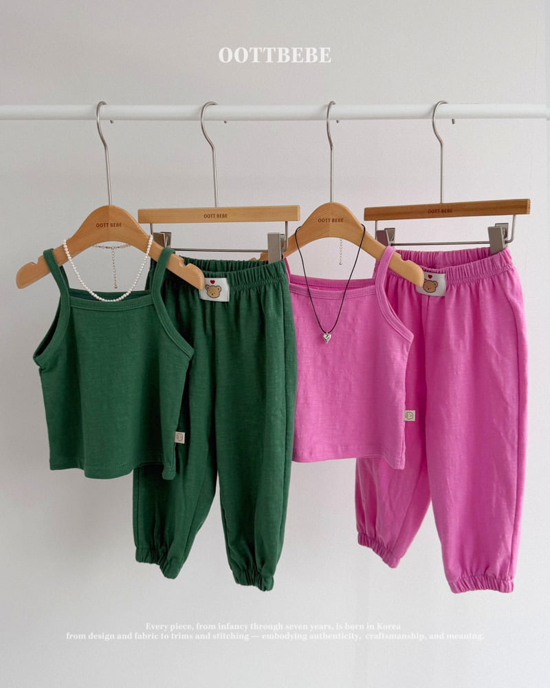 Oott Bebe - Korean Baby Fashion - #babygirlfashion - Sleeveless Pants Set - 4