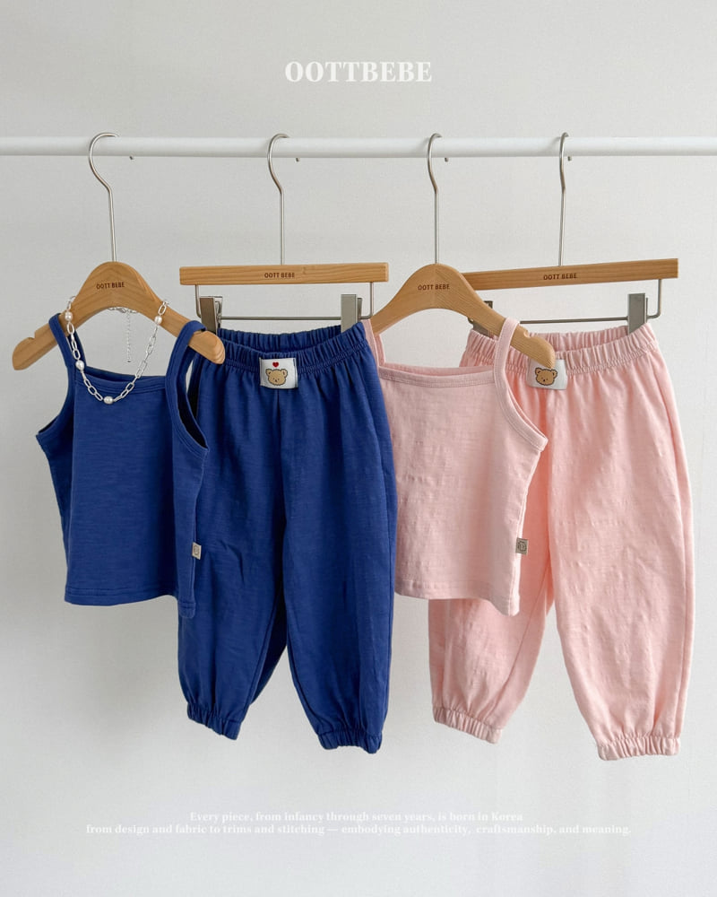 Oott Bebe - Korean Baby Fashion - #babyoninstagram - Sleeveless Pants Set - 5