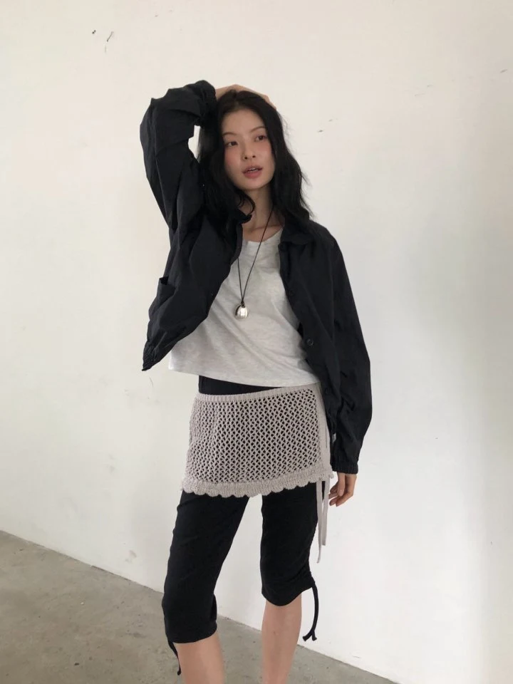 Ore - Korean Women Fashion - #momslook - Net Wrap Knit Skirt - 8