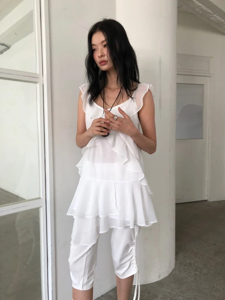 Ore - Korean Women Fashion - #momslook - Shirring Capri Pants - 12