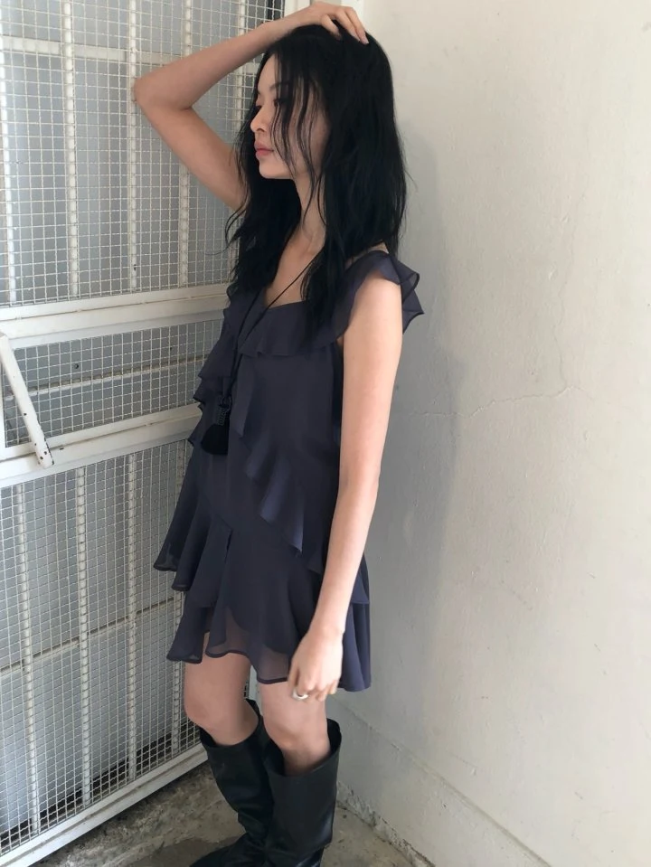 Ore - Korean Women Fashion - #momslook - Bubble Frill One-piece - 3
