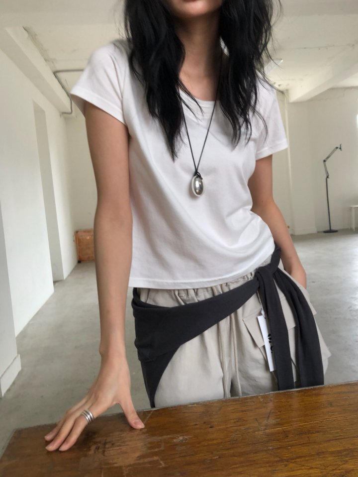 Ore - Korean Women Fashion - #momslook - Scoop Tee - 10