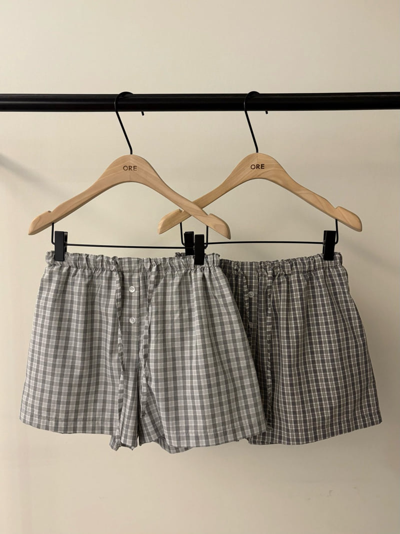 Ore - Korean Women Fashion - #momslook - Check Shorts