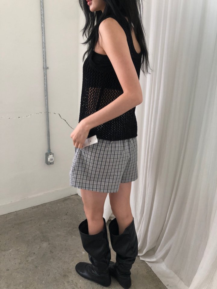 Ore - Korean Women Fashion - #momslook - Check Shorts - 7