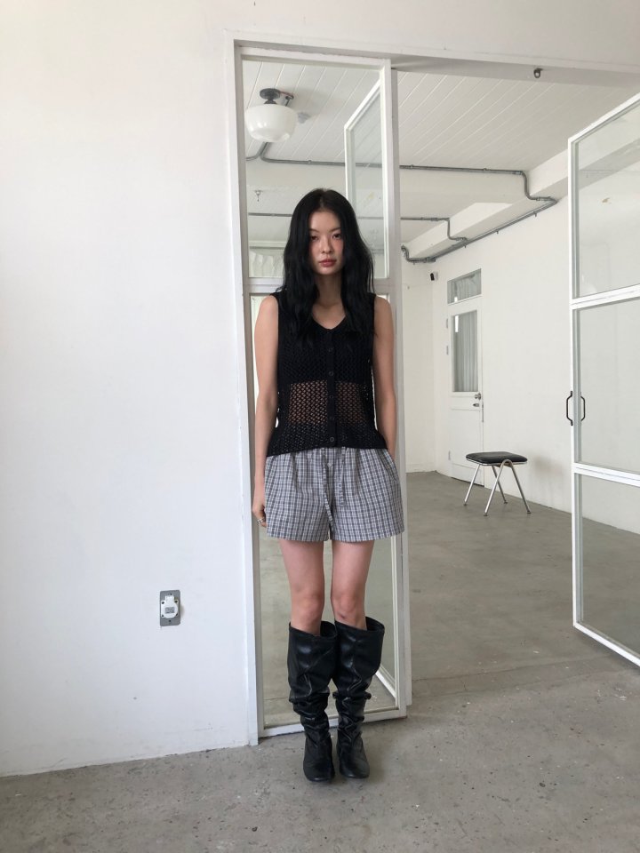 Ore - Korean Women Fashion - #momslook - Check Shorts - 8