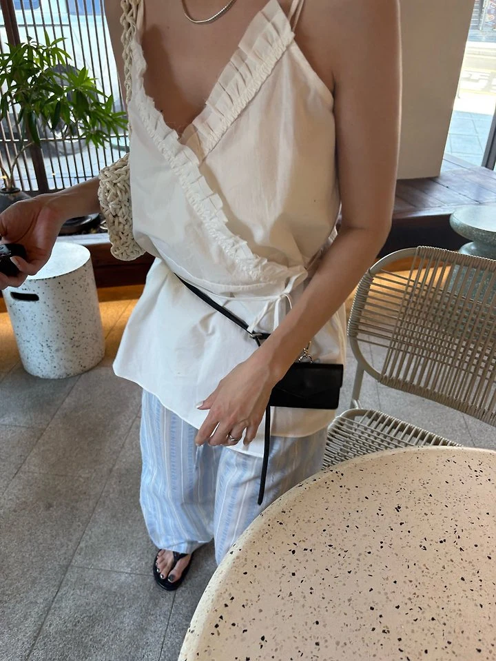 Ore - Korean Women Fashion - #momslook - Plain Wrap Blouse - 8