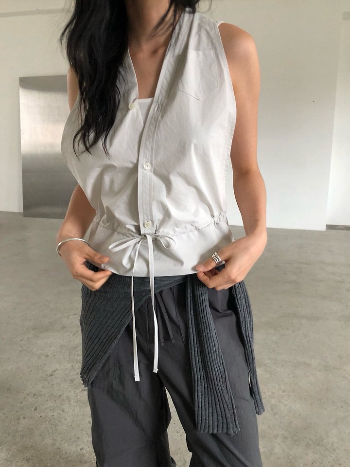 Ore - Korean Women Fashion - #momslook - Halter Layered Shirt - 2