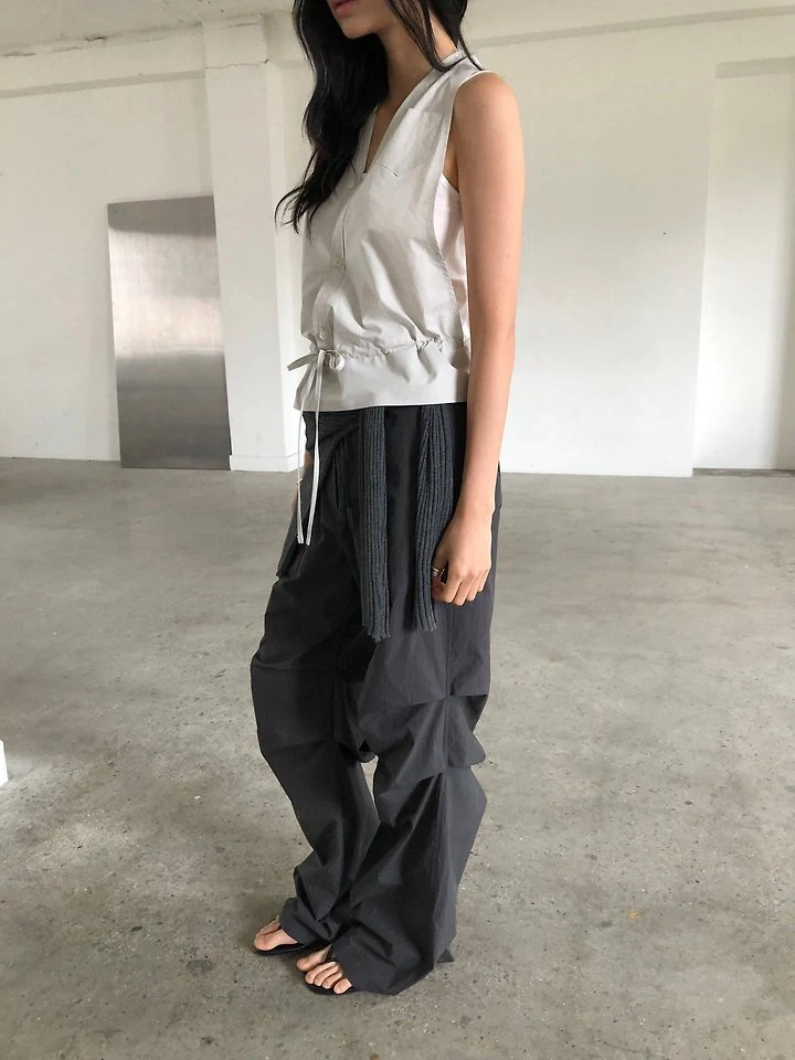 Ore - Korean Women Fashion - #womensfashion - Halter Layered Shirt - 4