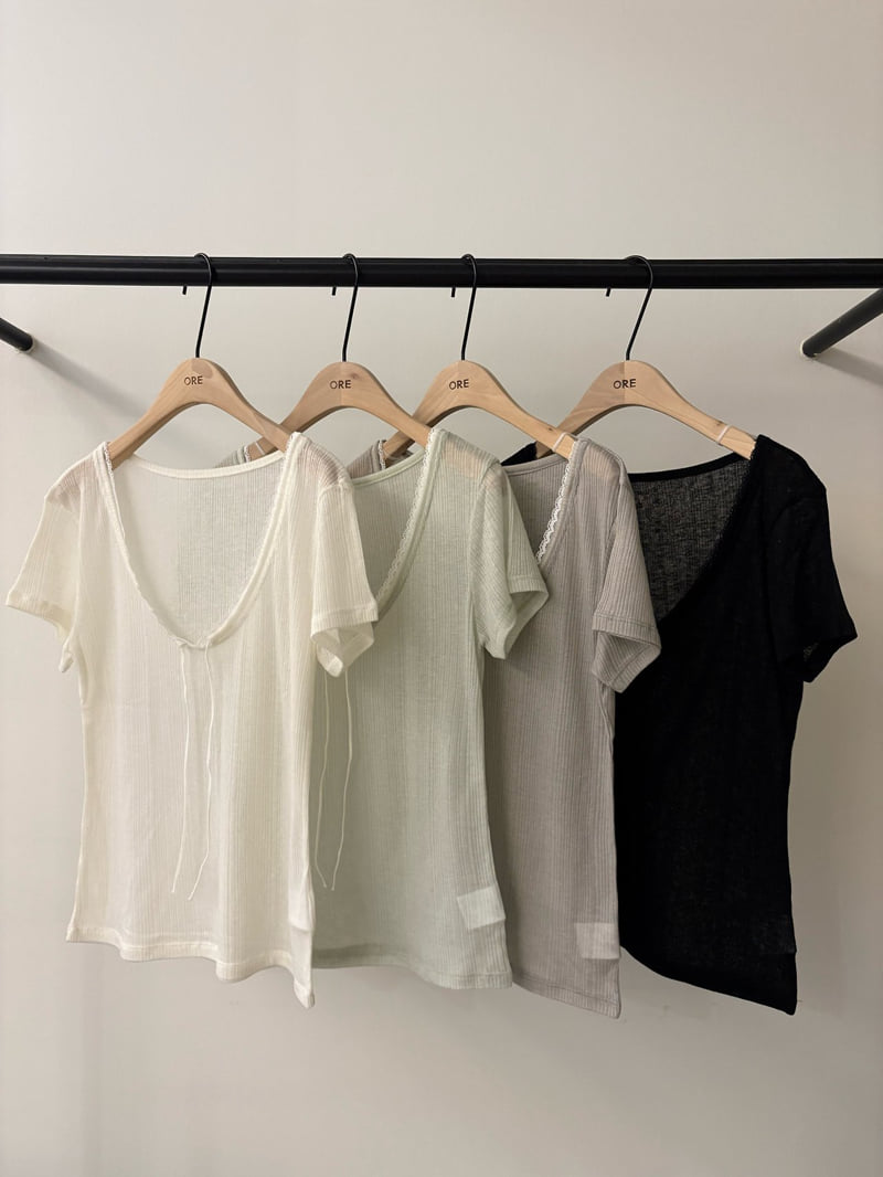 Ore - Korean Women Fashion - #momslook - Loose Lace Tee