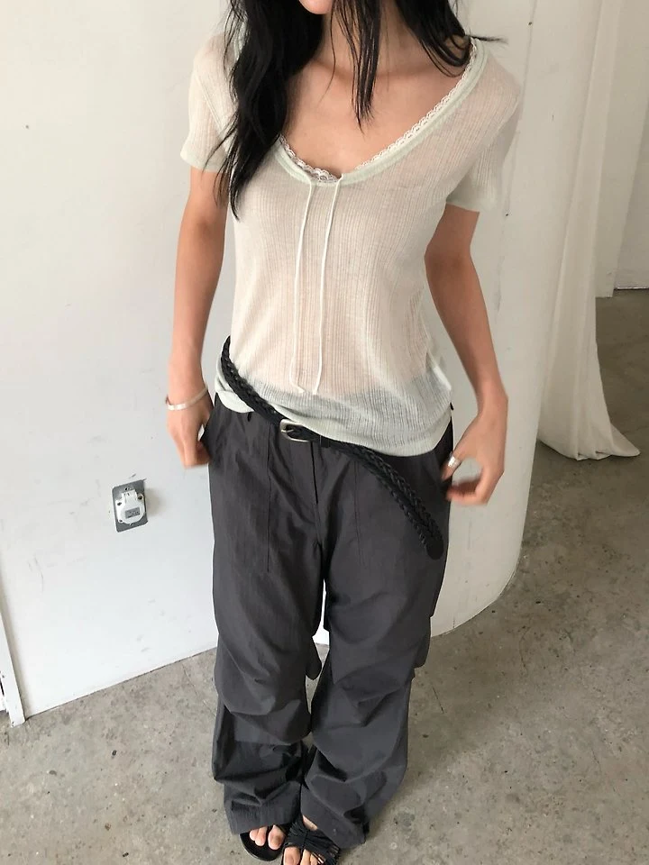 Ore - Korean Women Fashion - #momslook - Loose Lace Tee - 11