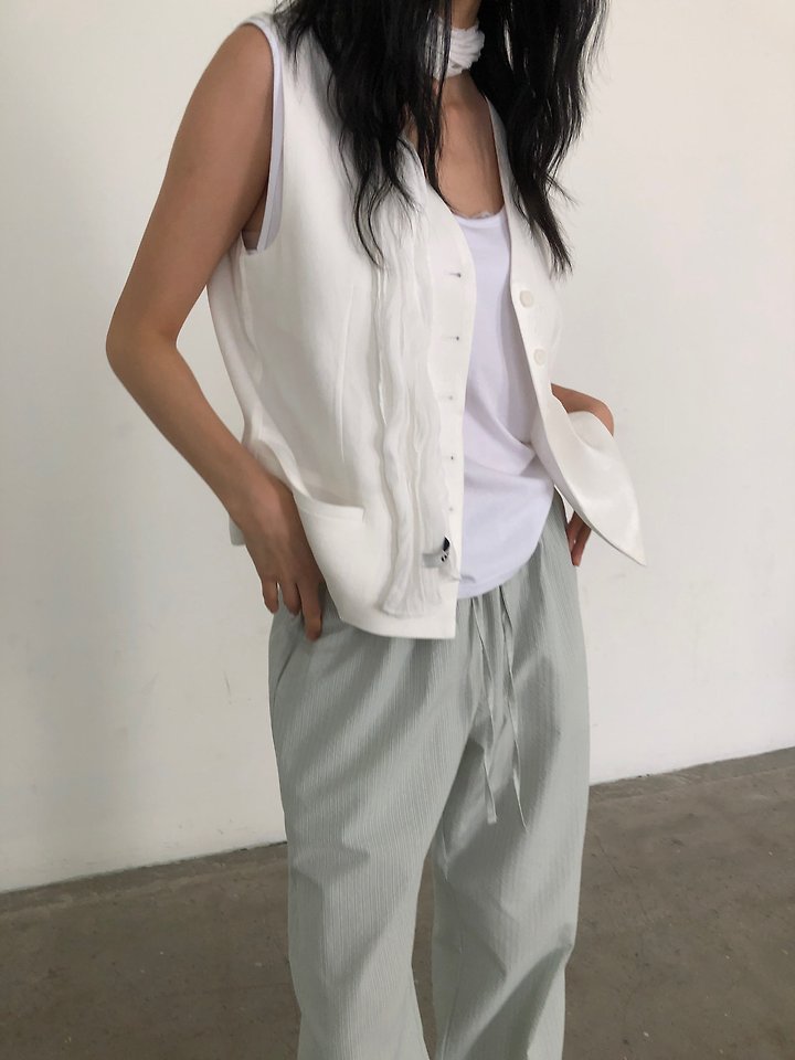 Ore - Korean Women Fashion - #momslook - Linen Vest - 10