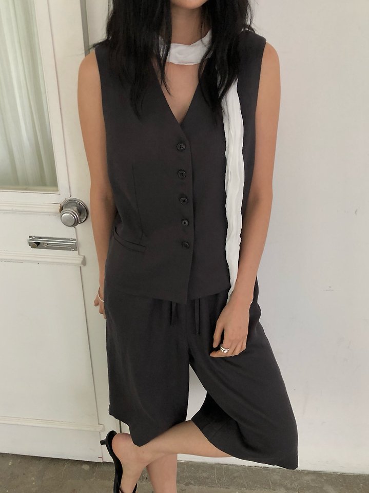 Ore - Korean Women Fashion - #womensfashion - Linen Vest - 4