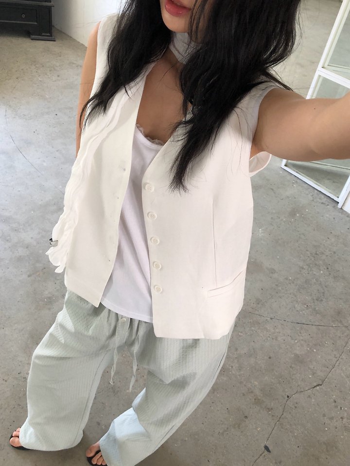 Ore - Korean Women Fashion - #momslook - Linen Vest - 8