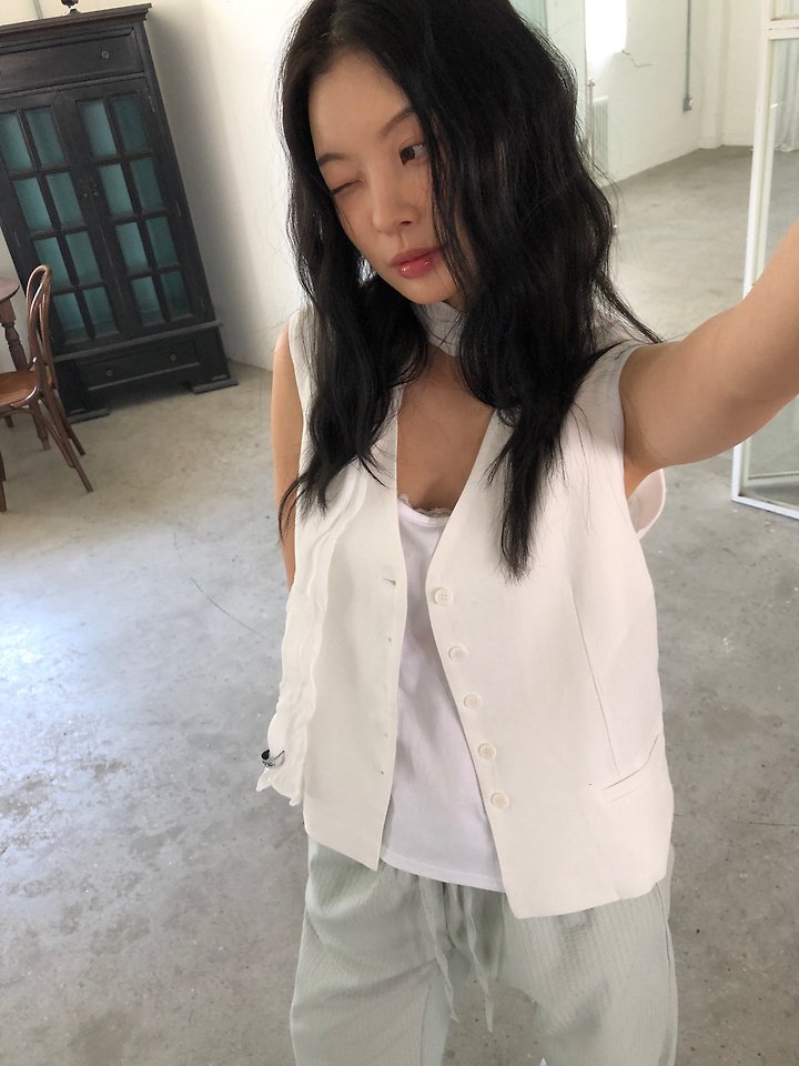 Ore - Korean Women Fashion - #momslook - Linen Vest - 9