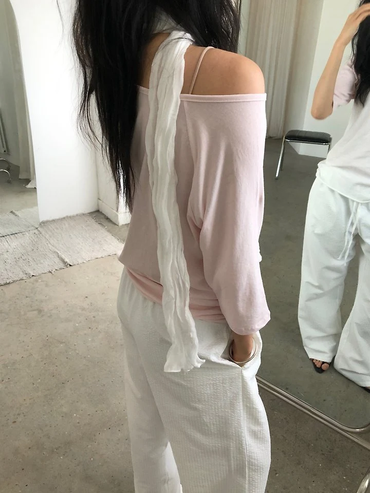 Ore - Korean Women Fashion - #momslook - Raglan Shoulder Tee - 7