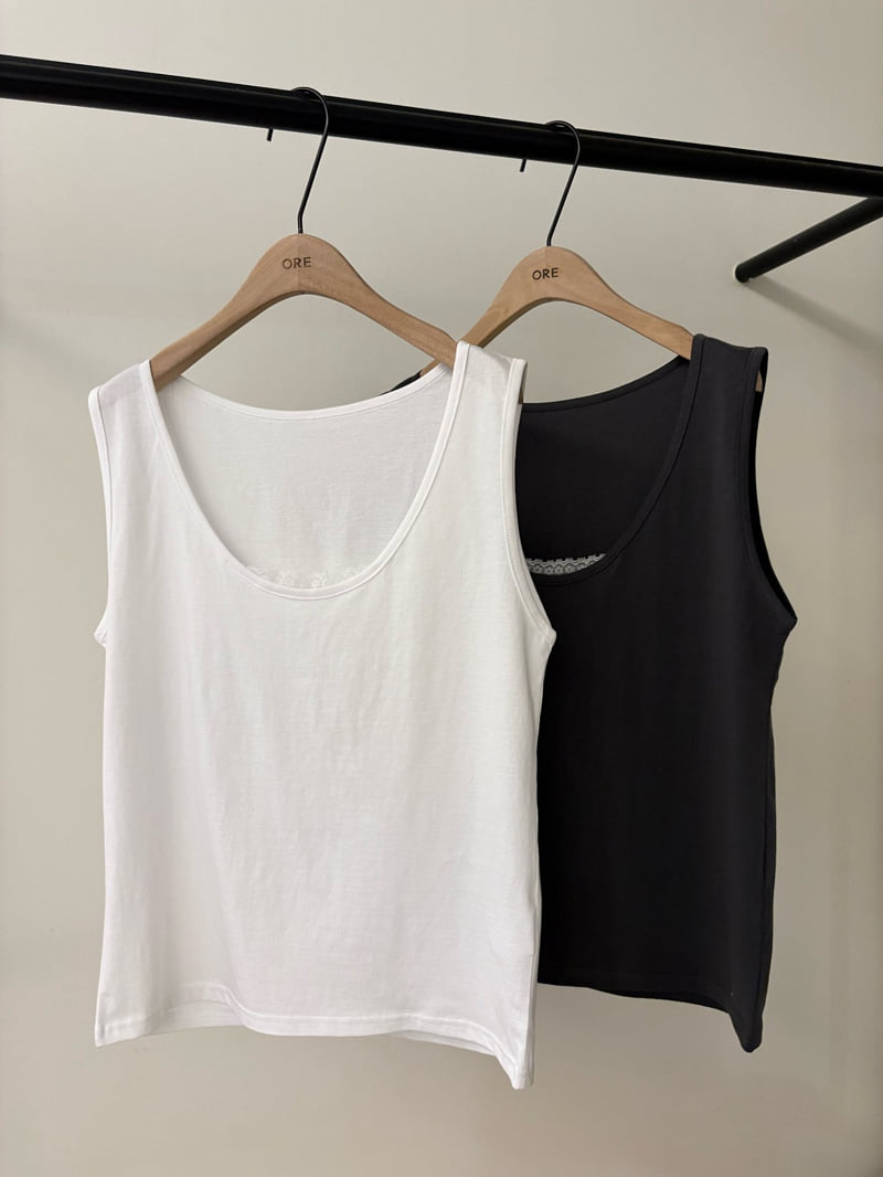 Ore - Korean Women Fashion - #momslook - Deep Lace Tee