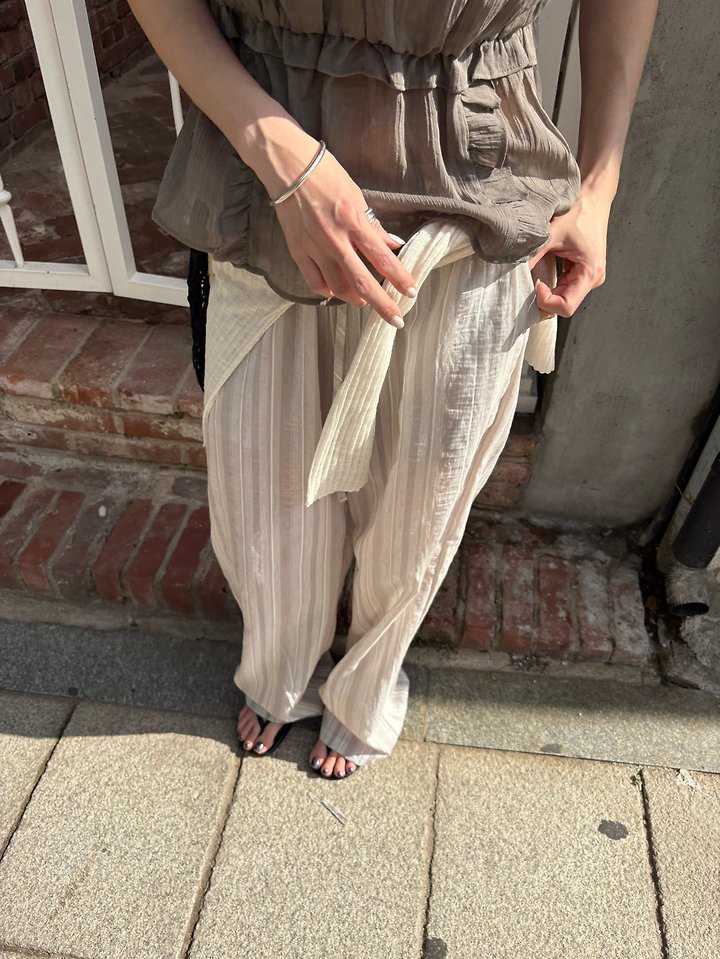 Ore - Korean Women Fashion - #pursuepretty - Now Stripe Pants - 2
