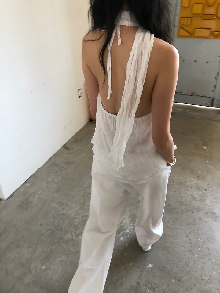 Ore - Korean Women Fashion - #romanticstyle - Chiffon Bustier Blouse - 12