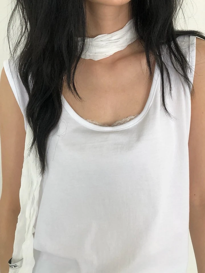 Ore - Korean Women Fashion - #romanticstyle - Deep Lace Tee - 9
